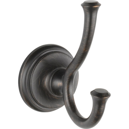 Qty (1): Delta Cassidy Collection Venetian Bronze Double Robe Hook