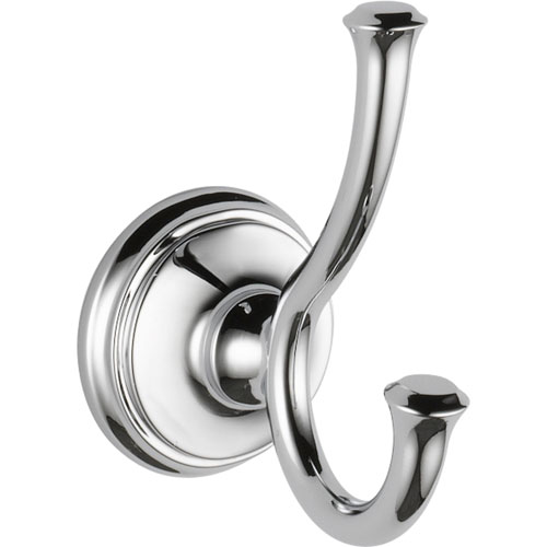 Qty (1): Delta Cassidy Bathroom Accessory Double Chrome Robe Hook