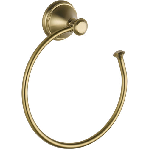 Qty (1): Delta Cassidy Collection Champagne Bronze Open Towel Ring Holder