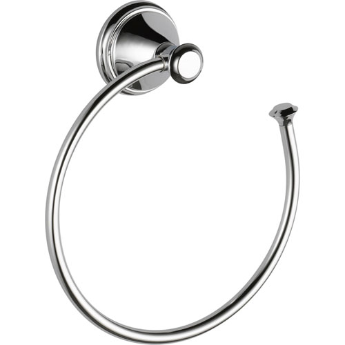 Qty (1): Delta Cassidy Bathroom Accessory Chrome Open Hand Towel Ring