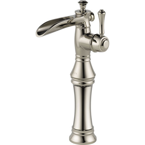 Delta Cassidy Single Handle Polished Nickel Open Spout Vessel Sink Faucet 579586