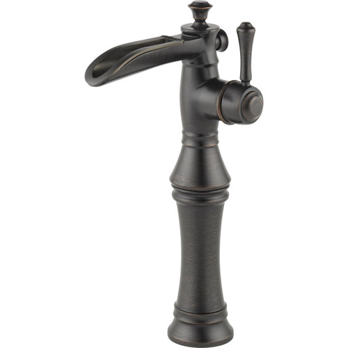 Delta Cassidy Single Handle Venetian Bronze Open Spout Vessel Sink Faucet 579587