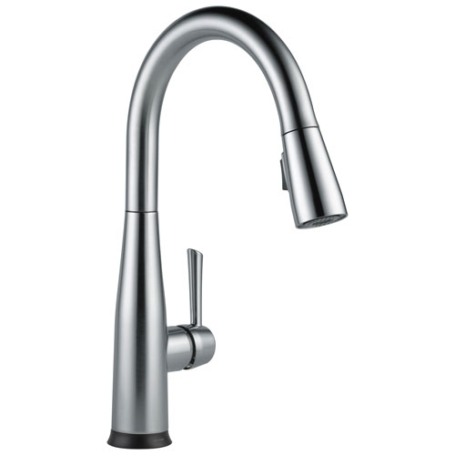 Delta ESSA Arctic Stainless Steel Finish Modern Single Lever Handle Electronic Pull-Down Kitchen Faucet with Touch2O Technology 714319