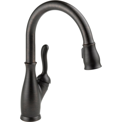Delta Leland Venetian Bronze 1-Hole Pull-Down Sprayer Kitchen Faucet 521987