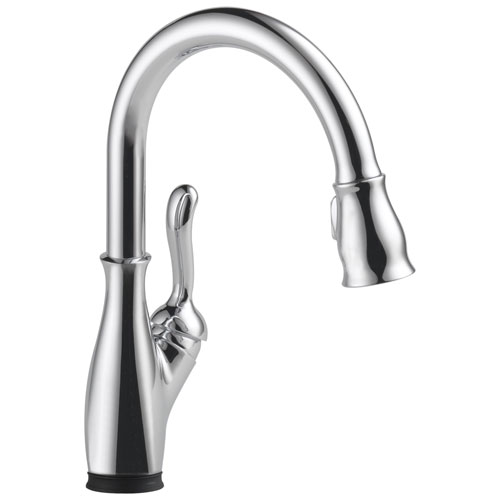 Delta Leland Collection Chrome Finish Single Lever Handle Electronic Pull-Down Kitchen Sink Faucet with Touch2O Technology 731030