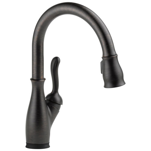 Delta Leland Collection Venetian Bronze Finish Single Lever Handle Electronic Pull-Down Kitchen Sink Faucet with Touch2O Technology 731028