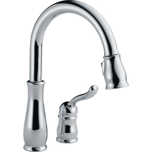 Qty (1): Delta Leland Chrome Finish Two Hole Pull Down Sprayer Kitchen Faucet