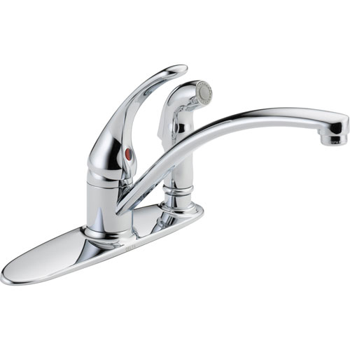 Delta Foundations Single Handle Chrome Kitchen Faucet with Side Sprayer 550056