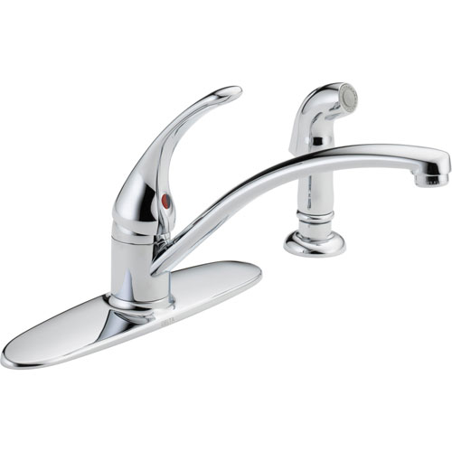 Delta Foundations Single Handle Chrome Kitchen Faucet with Side Sprayer 550058