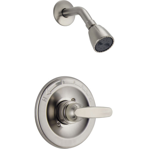 Delta Foundations Stainless Steel Finish Shower Only Faucet with Valve D666V