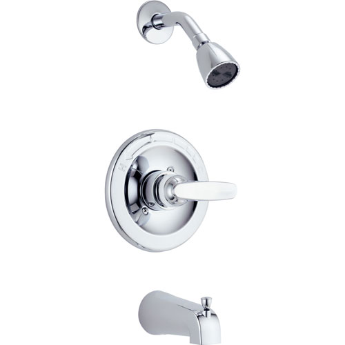 Delta Foundations Single Handle Chrome Tub and Shower Faucet with Valve D293V