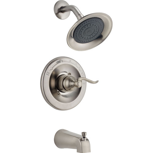 Qty (1): Delta Windemere Stainless Steel Finish Tub and Shower Combo Faucet Trim
