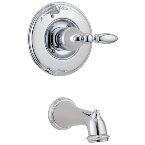 Delta Victorian Collection Chrome Monitor 14 Series Wall Mounted Tub only Faucet INCLUDES Single Lever Handle and Rough-Valve without Stops D1578V