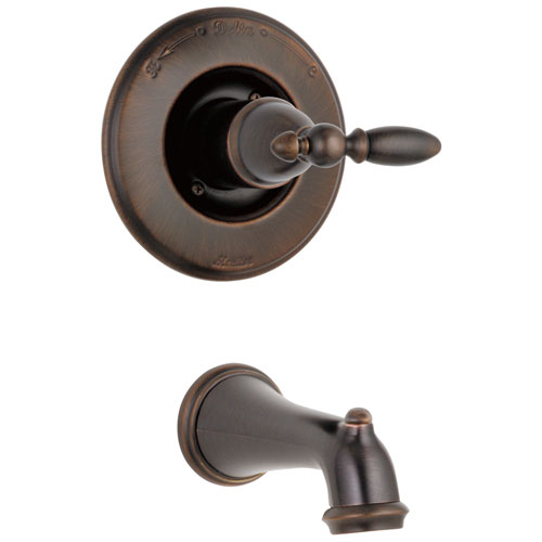 Delta Victorian Collection Venetian Bronze Finish Monitor 14 Series Wall Mount Tub only Faucet INCLUDES Single Lever Handle and Valve without Stops D1854V