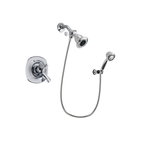 Delta Addison Chrome Finish Dual Control Shower Faucet System Package with Water Efficient Showerhead and 5-Spray Adjustable Wall Mount Hand Shower Includes Rough-in Valve DSP0352V
