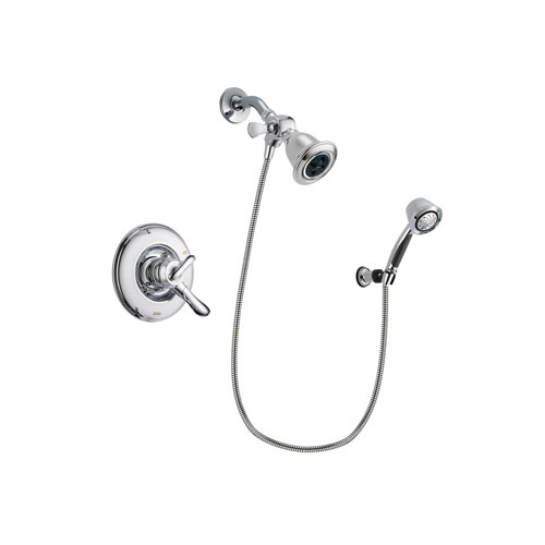 Delta Linden Chrome Finish Dual Control Shower Faucet System Package with Water Efficient Showerhead and 5-Spray Adjustable Wall Mount Hand Shower Includes Rough-in Valve DSP0354V