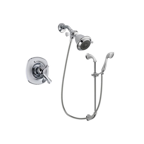 Delta Addison Chrome Finish Dual Control Shower Faucet System Package with Shower Head and Handheld Shower with Slide Bar Includes Rough-in Valve DSP0862V