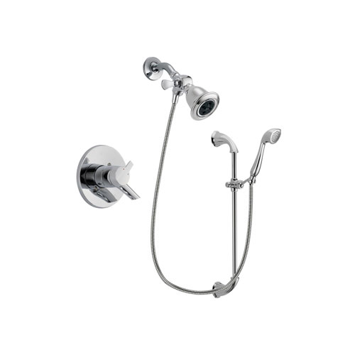 Delta Compel Chrome Finish Dual Control Shower Faucet System Package with Water Efficient Showerhead and Handheld Shower with Slide Bar Includes Rough-in Valve DSP0892V
