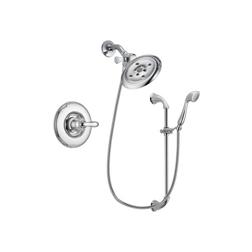 Delta Linden Chrome Finish Shower Faucet System Package with Large Rain Showerhead and Handheld Shower with Slide Bar Includes Rough-in Valve DSP0920V