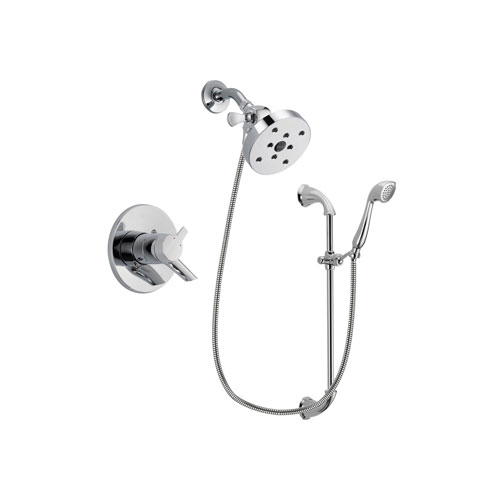 Delta Compel Chrome Finish Dual Control Shower Faucet System Package with 5-1/2 inch Shower Head and Handheld Shower with Slide Bar Includes Rough-in Valve DSP0960V