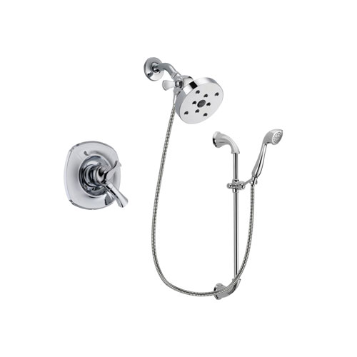 Delta Addison Chrome Finish Dual Control Shower Faucet System Package with 5-1/2 inch Shower Head and Handheld Shower with Slide Bar Includes Rough-in Valve DSP0964V