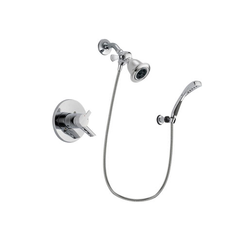 Delta Compel Chrome Finish Dual Control Shower Faucet System Package with Water Efficient Showerhead and Wall-Mount Bracket with Handheld Shower Spray Includes Rough-in Valve DSP1028V
