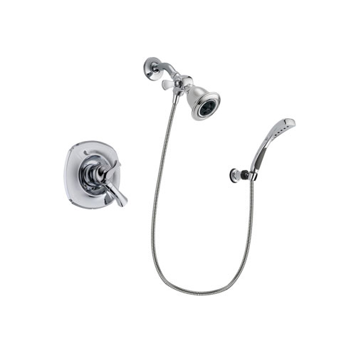 Delta Addison Chrome Finish Dual Control Shower Faucet System Package with Water Efficient Showerhead and Wall-Mount Bracket with Handheld Shower Spray Includes Rough-in Valve DSP1032V
