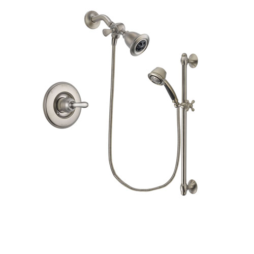 Delta Linden Stainless Steel Finish Shower Faucet System Package with Water Efficient Showerhead and 5-Spray Personal Handshower with Slide Bar Includes Rough-in Valve DSP1294V