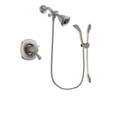 Delta Addison Stainless Steel Finish Thermostatic Shower Faucet System Package with Water Efficient Showerhead and Handshower with Slide Bar Includes Rough-in Valve DSP1418V