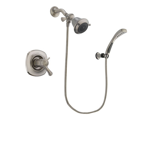 Delta Addison Stainless Steel Finish Thermostatic Shower Faucet System Package with Shower Head and Wall Mounted Handshower Includes Rough-in Valve DSP1792V