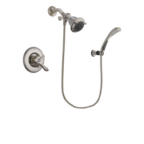 Delta Linden Stainless Steel Finish Dual Control Shower Faucet System Package with Shower Head and Wall Mounted Handshower Includes Rough-in Valve DSP1816V