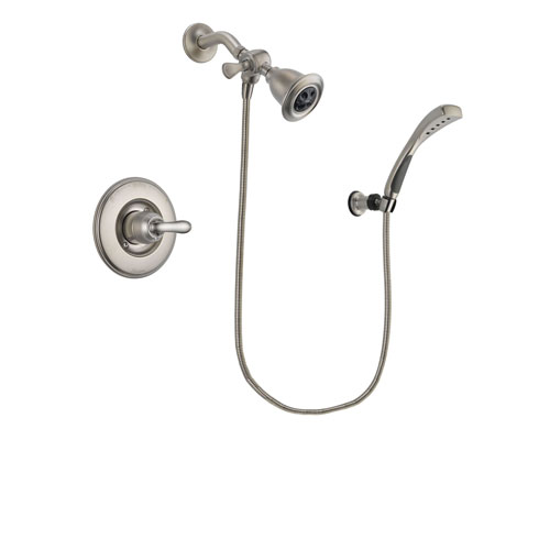 Delta Linden Stainless Steel Finish Shower Faucet System Package with Water Efficient Showerhead and Wall Mounted Handshower Includes Rough-in Valve DSP1838V