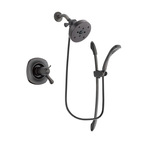 Delta Addison Venetian Bronze Finish Thermostatic Shower Faucet System Package with 5-1/2 inch Showerhead and 1-Spray Handshower with Slide Bar Includes Rough-in Valve DSP2478V