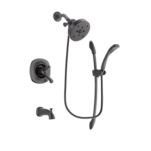 Delta Addison Venetian Bronze Finish Dual Control Tub and Shower Faucet System Package with 5-1/2 inch Showerhead and 1-Spray Handshower with Slide Bar Includes Rough-in Valve and Tub Spout DSP2495V