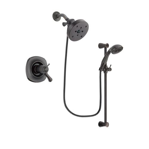 Delta Addison Venetian Bronze Finish Thermostatic Shower Faucet System Package with 5-1/2 inch Showerhead and Personal Handheld Shower Spray with Slide Bar Includes Rough-in Valve DSP2718V