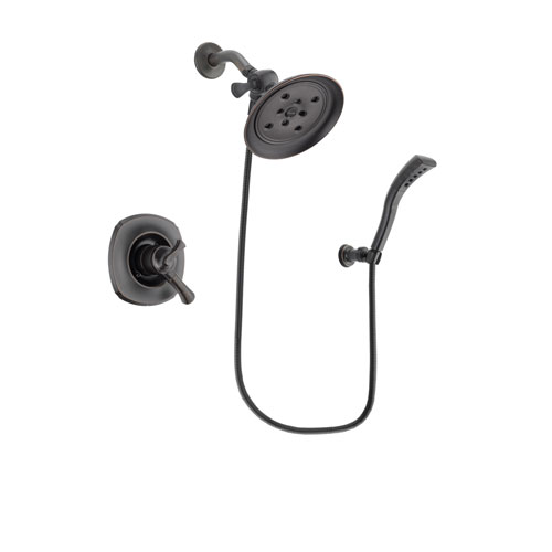 Delta Addison Venetian Bronze Finish Dual Control Shower Faucet System Package with Large Rain Shower Head and Modern Wall Mount Personal Handheld Shower Spray Includes Rough-in Valve DSP2946V