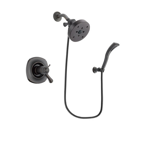 Delta Addison Venetian Bronze Finish Thermostatic Shower Faucet System Package with 5-1/2 inch Showerhead and Modern Wall Mount Personal Handheld Shower Spray Includes Rough-in Valve DSP2958V