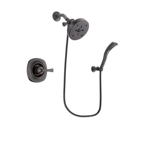 Delta Addison Venetian Bronze Finish Shower Faucet System Package with 5-1/2 inch Showerhead and Modern Wall Mount Personal Handheld Shower Spray Includes Rough-in Valve DSP2966V