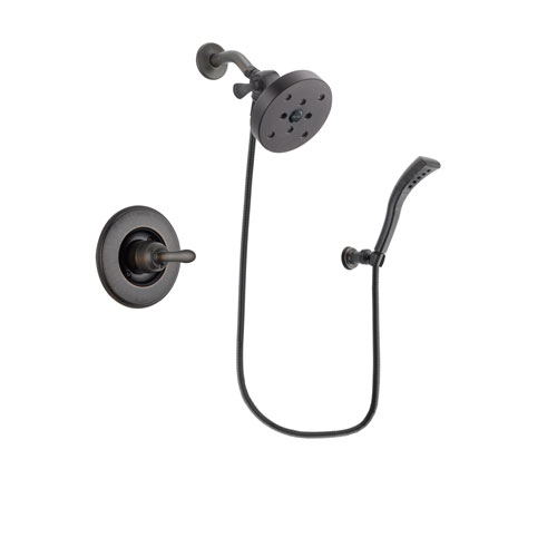 Delta Linden Venetian Bronze Finish Shower Faucet System Package with 5-1/2 inch Showerhead and Modern Wall Mount Personal Handheld Shower Spray Includes Rough-in Valve DSP2968V