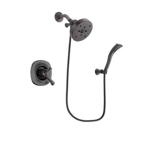 Delta Addison Venetian Bronze Finish Dual Control Shower Faucet System Package with 5-1/2 inch Showerhead and Modern Wall Mount Personal Handheld Shower Spray Includes Rough-in Valve DSP2976V