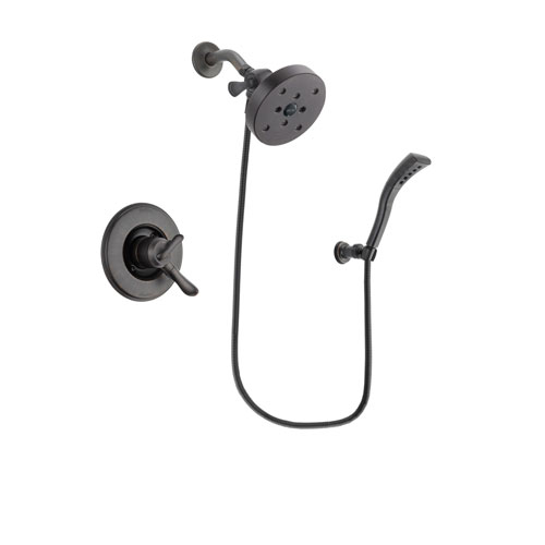 Delta Linden Venetian Bronze Finish Dual Control Shower Faucet System Package with 5-1/2 inch Showerhead and Modern Wall Mount Personal Handheld Shower Spray Includes Rough-in Valve DSP2978V