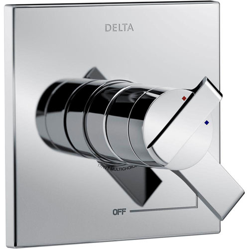 Qty (1): Delta Ara Monitor 17 Series 1 Handle Volume and Temperature Control Valve Trim Kit in Chrome