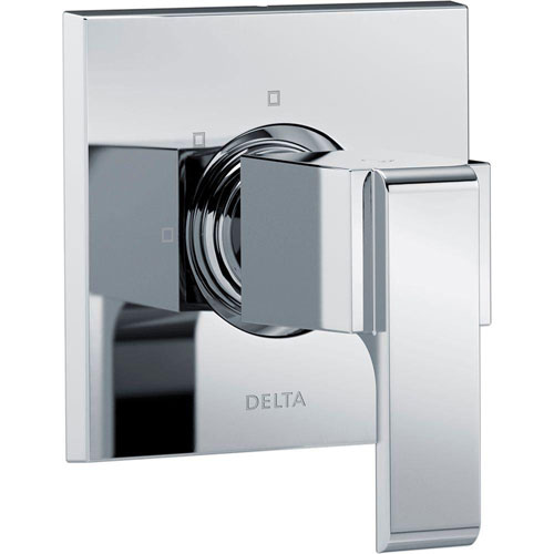 Qty (1): Delta Ara 1 Handle 3 Setting Custom Shower Diverter Valve Trim Kit in Chrome