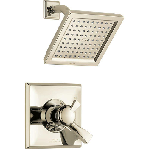Qty (1): Delta Dryden 1 Handle Shower Faucet Trim Kit in Polished Nickel