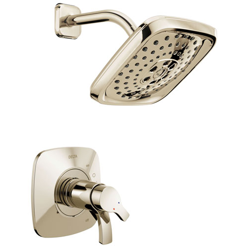 Qty (1): Delta Tesla H2Okinetic 1 Handle Shower Faucet Trim Kit in Polished Nickel