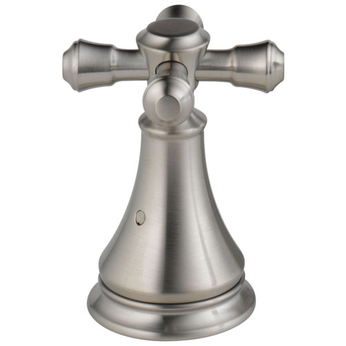 Delta Cassidy Collection Stainless Steel Finish Roman Tub Cross Handles - Quantity 2 Included 579647