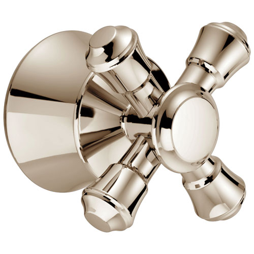 Qty (1): Delta Cassidy Collection Polished Nickel Finish Tub and Shower Cross Handle