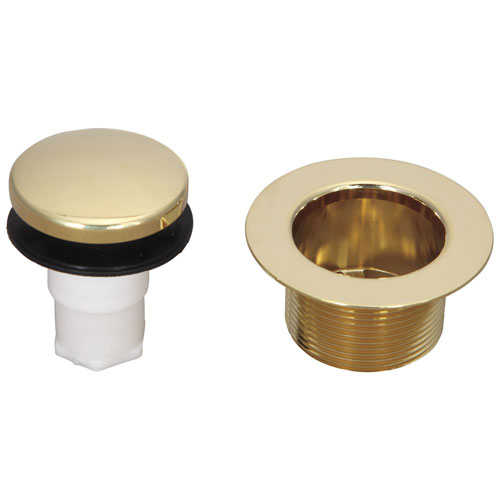 Delta Polished Brass Finish Touch Toe Operated Stopper and Waste Plug Tub Drain 208253