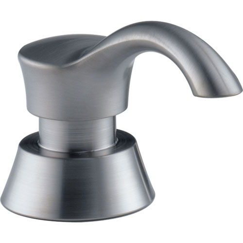 Qty (1): Delta Pilar Modern Arctic Stainless Deck Mount Soap and Lotion Dispenser