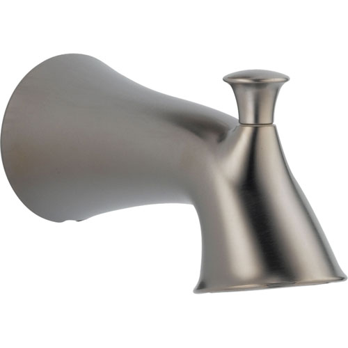 Delta Lahara 6-3/4 inch Stainless Steel Finish Pull-Up Diverter Tub Spout 588650